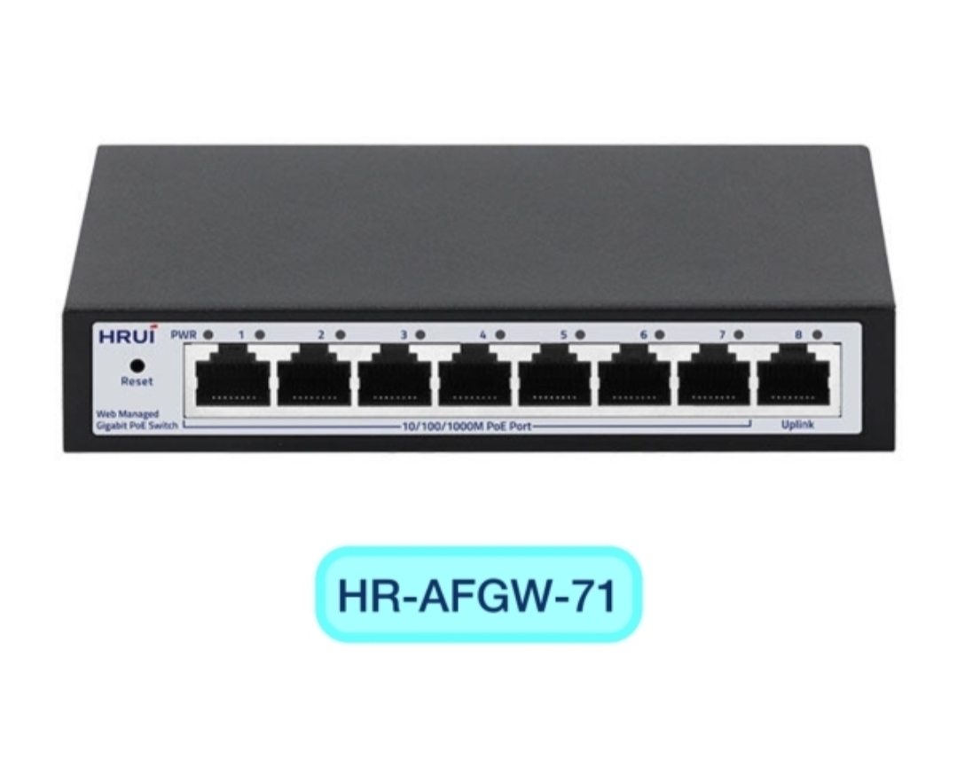 سوئیچ شبکه مدیریتی PoE HRUI مدلHR-AFGW-71 سوئیچ شبکه مدیریتی PoE HRUI مدل HR-AFGW-71 - تصویر 1