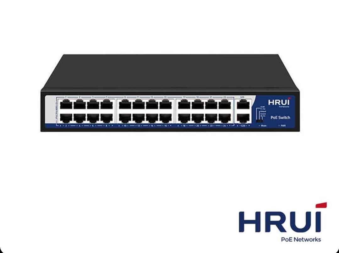 سوئیچ۲۴ پورت PoE HRUI مدل HR902-AF-242G-300. سوئیچ۲۴ پورت PoE HRUI مدل HR902-AF-242G-300 - تصویر 1